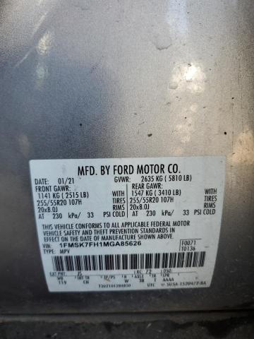 2021 FORD EXPLORER L - 1FMSK7FH1MGA85626