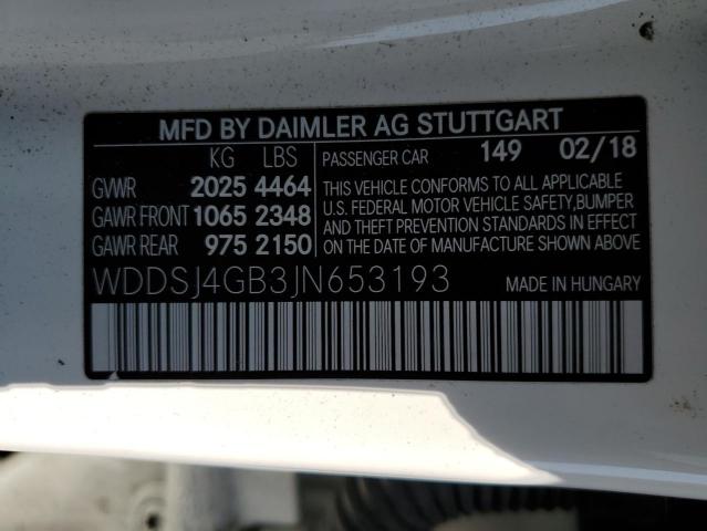 VIN WDDSJ4GB3JN653193 2018 Mercedes-Benz CLA-Class,... no.12