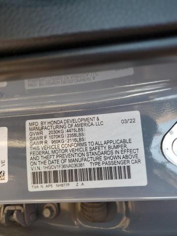 2022 HONDA ACCORD SPO - 1HGCV1F36NA036381