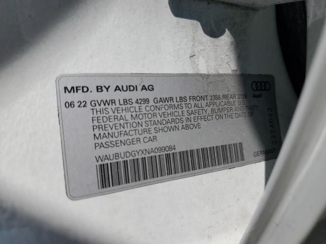 2022 AUDI A3 PREMIUM - WAUBUDGYXNA099084