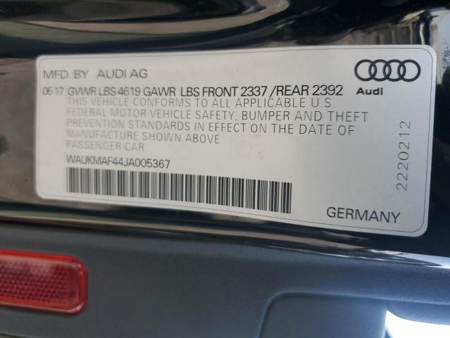 VIN WAUKMAF44JA005367 2018 Audi A4, Premium no.12