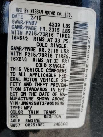 VIN JN8AS5MT3FW656848 2015 Nissan Rogue, S no.13