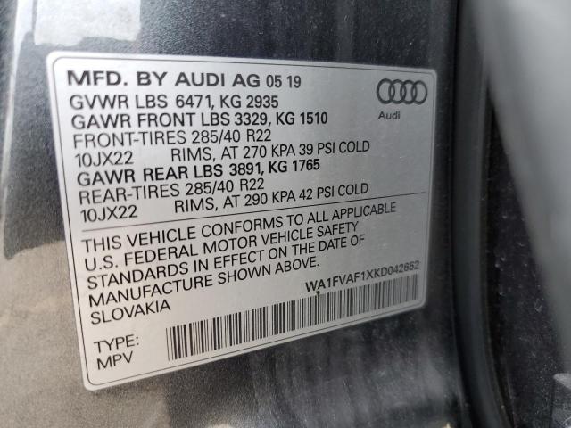 2019 AUDI Q8 PRESTIG WA1FVAF1XKD042652