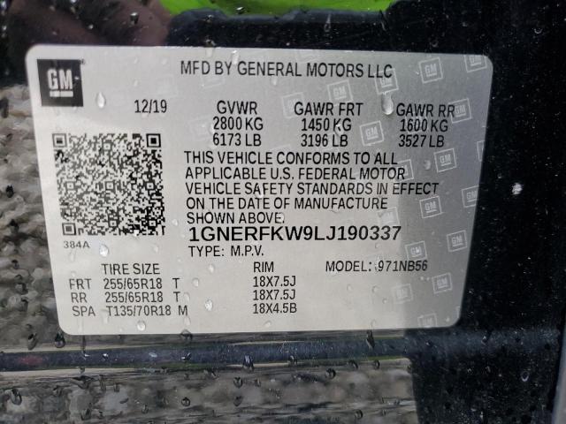 2020 CHEVROLET TRAVERSE L - 1GNERFKW9LJ190337