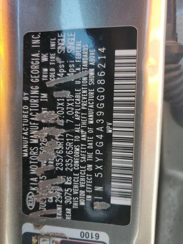 2016 KIA SORENTO 5XYPG4A39GG086214