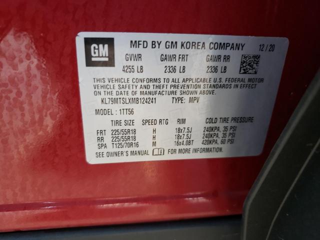 2021 CHEVROLET TRAILBLAZE - KL79MTSLXMB124241