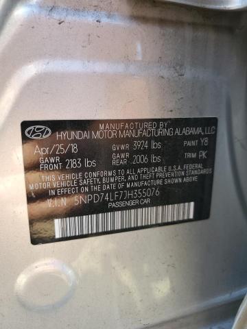 2018 HYUNDAI ELANTRA SE - 5NPD74LF7JH355076