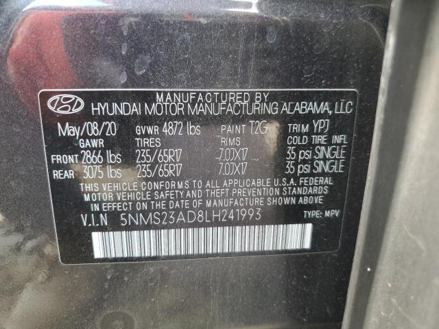 2020 HYUNDAI SANTA FE S - 5NMS23AD8LH241993
