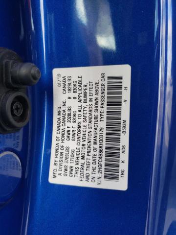 2019 HONDA CIVIC SPOR - 2HGFC4B86KH303179