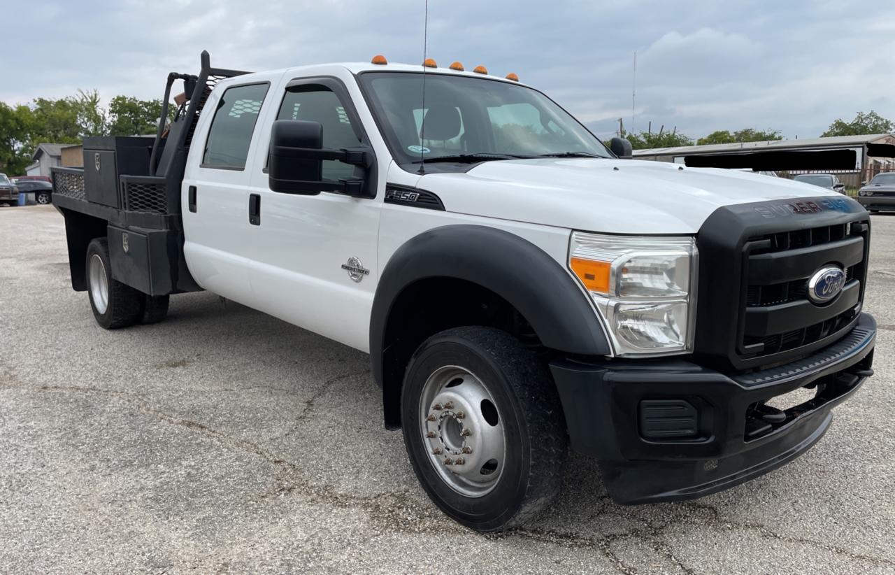 FORD F550 SUPER 2012 white crew cha diesel 1FD0W5GT5CEA15673 photo #1