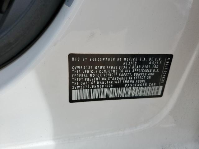 2017 VOLKSWAGEN JETTA S - 3VW2B7AJ5HM381529