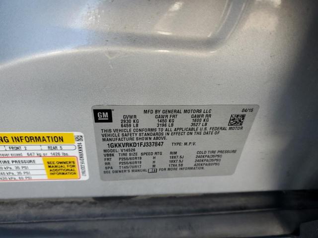 2015 GMC ACADIA SLT - 1GKKVRKD1FJ337847