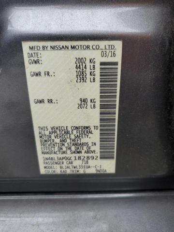 2016 NISSAN 200SX SE-R 1N4BL3AP0GC182892