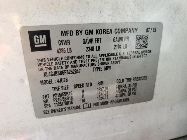 2015 BUICK ENCORE CON - KL4CJBSB6FB252847