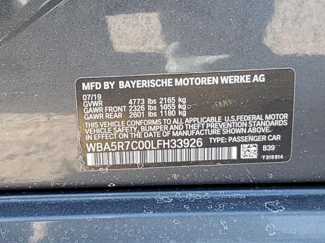 2020 BMW 330XI WBA5R7C00LFH33926