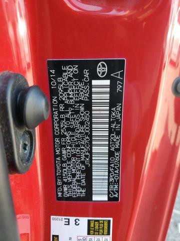 2015 TOYOTA SCION TC - JTKJF5C70FJ002450