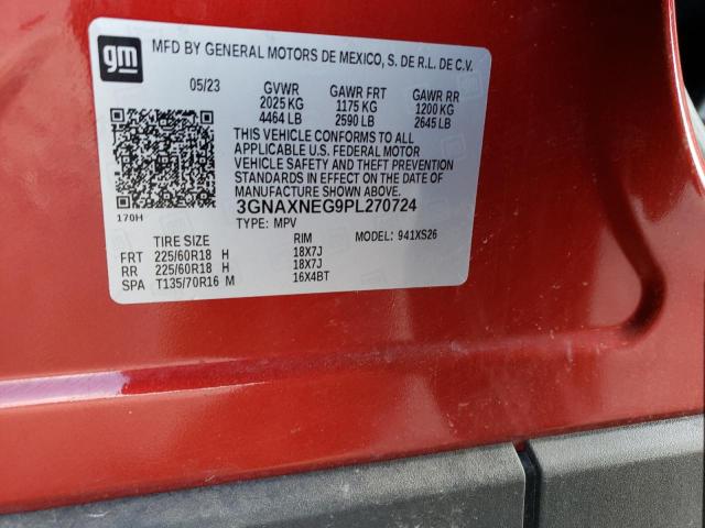 VIN 3GNAXNEG9PL270724 2023 Chevrolet Equinox, Premier no.13