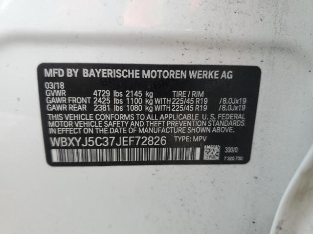 VIN WBXYJ5C37JEF72826 2018 BMW X2 no.13