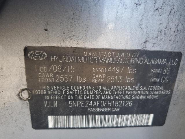 VIN 5NPE24AF0FH182126 2015 Hyundai Sonata, SE no.12