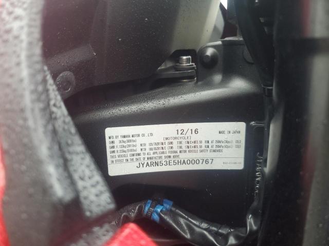 2017 YAMAHA FZ09 JYARN53E5HA000767