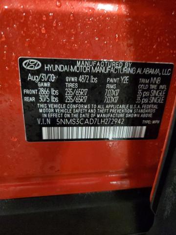 2020 HYUNDAI SANTA FE S - 5NMS3CAD7LH272942