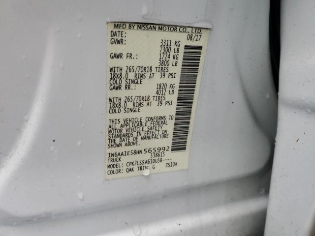 2017 NISSAN TITAN 1N6AA1E58HN565992