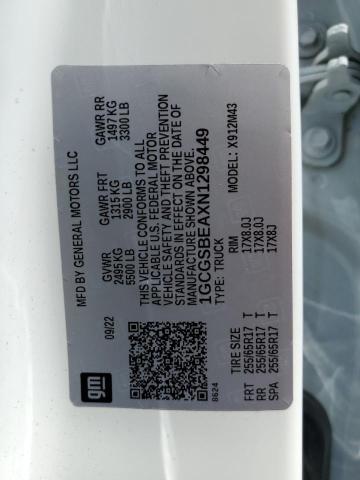 2022 CHEVROLET COLORADO - 1GCGSBEAXN1298449