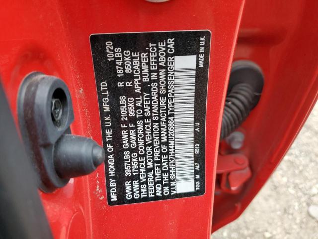 2021 HONDA CIVIC SPOR - SHHFK7H44MU205864