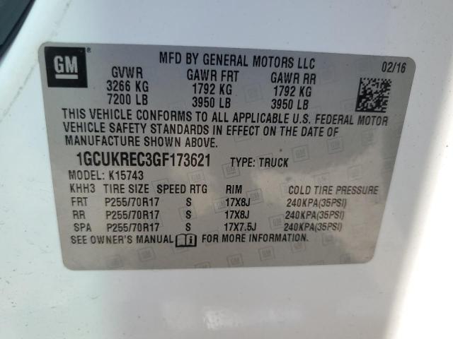 2016 CHEVROLET SILVERADO - 1GCUKREC3GF173621