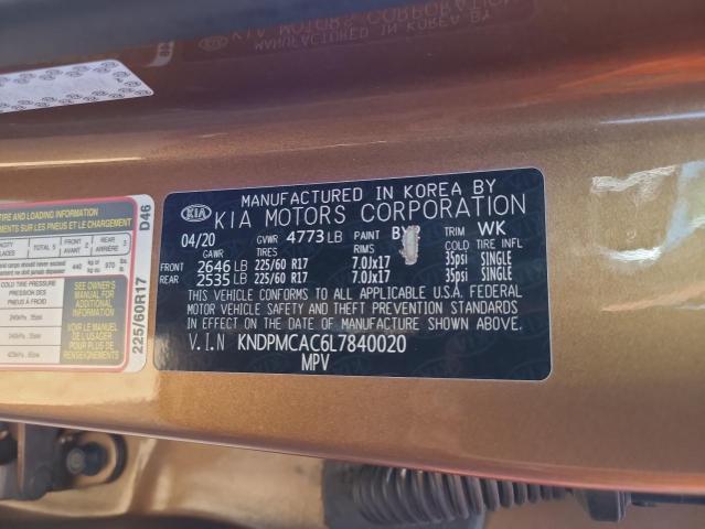2020 KIA SPORTAGE L - KNDPMCAC6L7840020