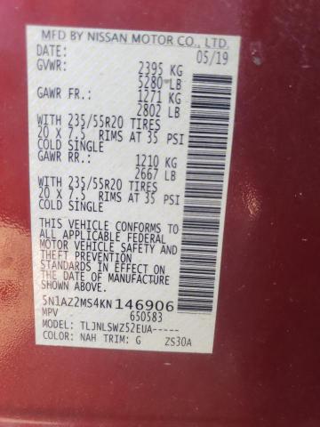 2019 NISSAN MURANO S - 5N1AZ2MS4KN146906