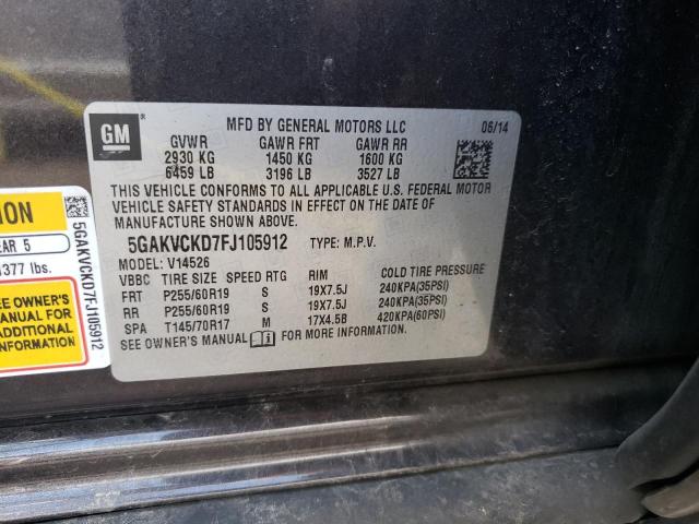 2015 BUICK ENCLAVE - 5GAKVCKD7FJ105912