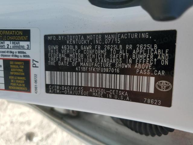 2015 TOYOTA CAMRY LE - 4T1BF1FK1FU987016