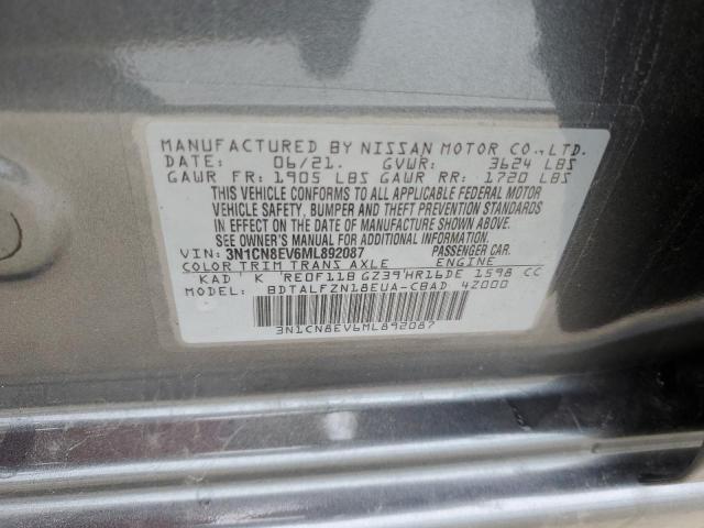 2021 NISSAN VERSA SV - 3N1CN8EV6ML892087