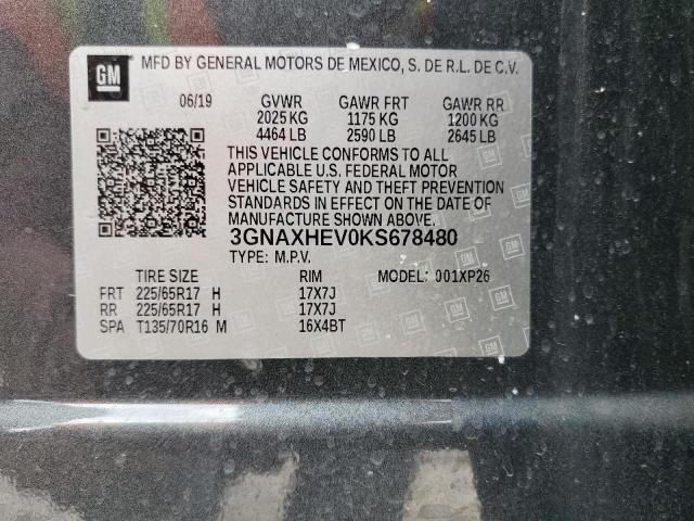 VIN 3GNAXHEV0KS678480 2019 Chevrolet Equinox, LS no.13