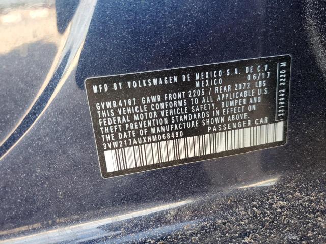 2017 VOLKSWAGEN GOLF S - 3VW217AUXHM068490