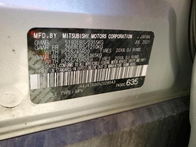 2022 MITSUBISHI OUTLANDER - JA4J4TA86NZ028543