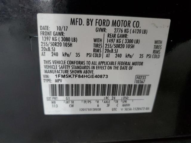 2017 FORD EXPLORER L - 1FM5K7F84HGE40873