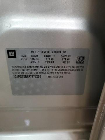 2015 CHEVROLET CRUZE LT - 1G1PC5SB8F7179270