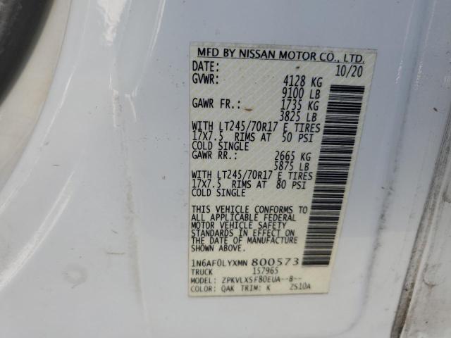 2021 NISSAN NV 2500 SV - 1N6AF0LYXMN800573