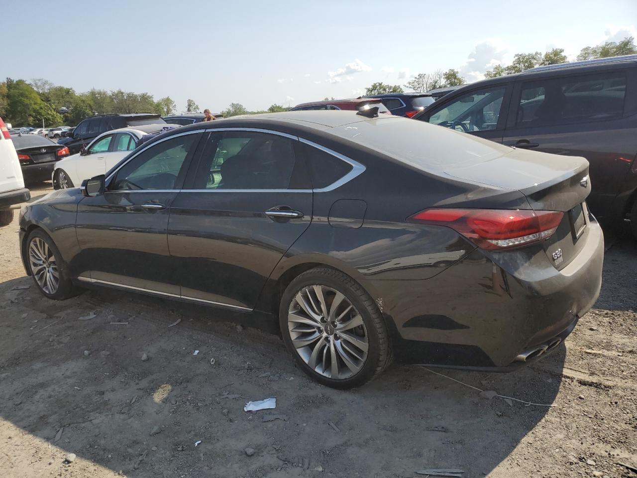 GENESIS G80 ULTIMA 2017 black  gas KMHGN4JFXHU199715 photo #3