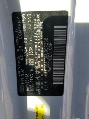 2019 HYUNDAI VELOSTER B - KMHTG6AF3KU007238