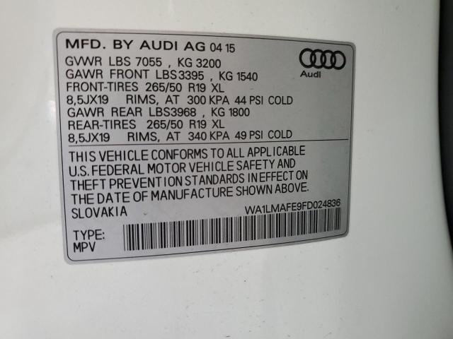 2015 AUDI Q7 TDI PRE - WA1LMAFE9FD024836