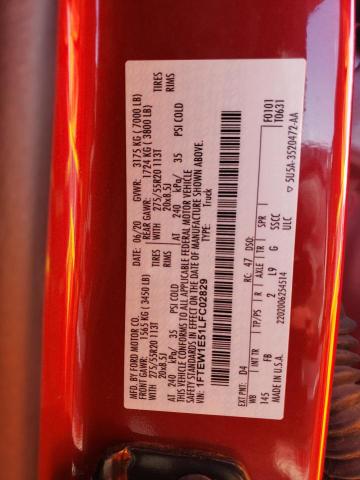 2020 FORD F150 SUPER - 1FTEW1E51LFC02829