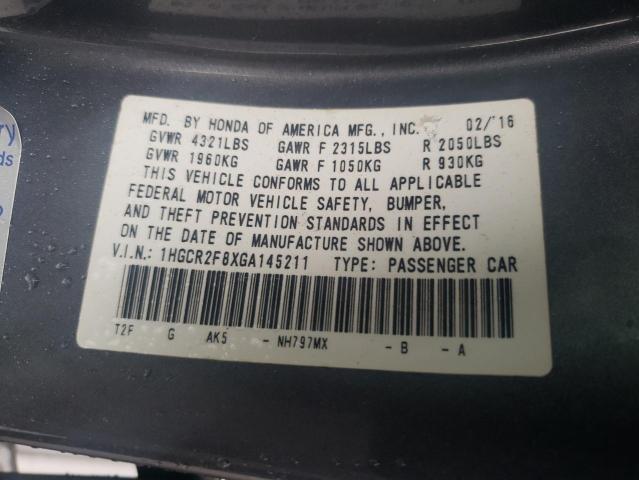 2016 HONDA ACCORD EXL - 1HGCR2F8XGA145211
