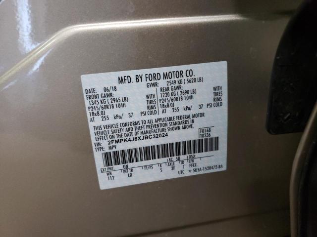 2018 FORD EDGE SEL - 2FMPK4J8XJBC32024