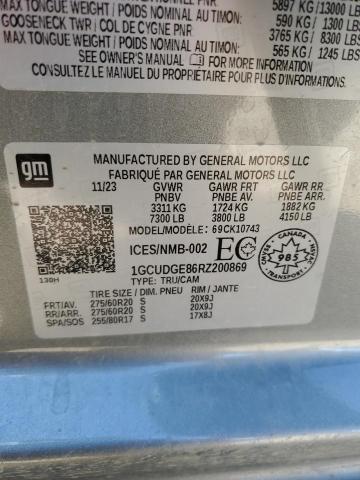 2024 CHEVROLET SILVERADO 1GCUDGE86RZ200869