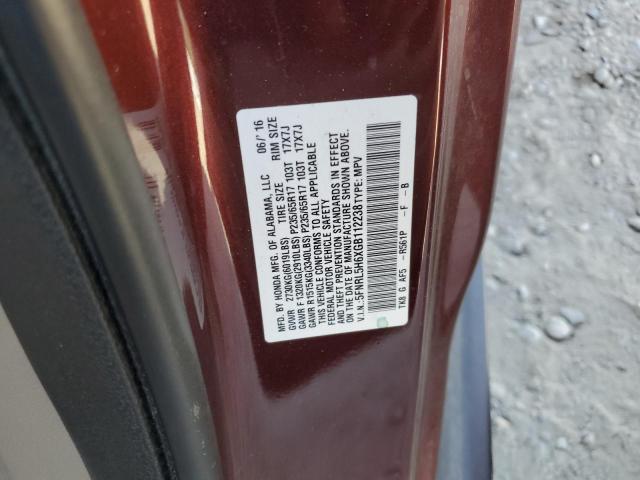 VIN 5FNRL5H6XGB112238 2016 Honda Odyssey, Exl no.14