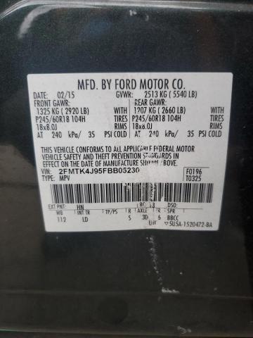 2015 FORD EDGE SEL - 2FMTK4J95FBB05230