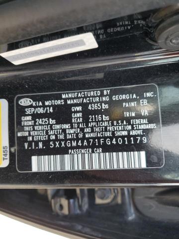 VIN 5XXGM4A71FG401179 2015 KIA Optima, LX no.12